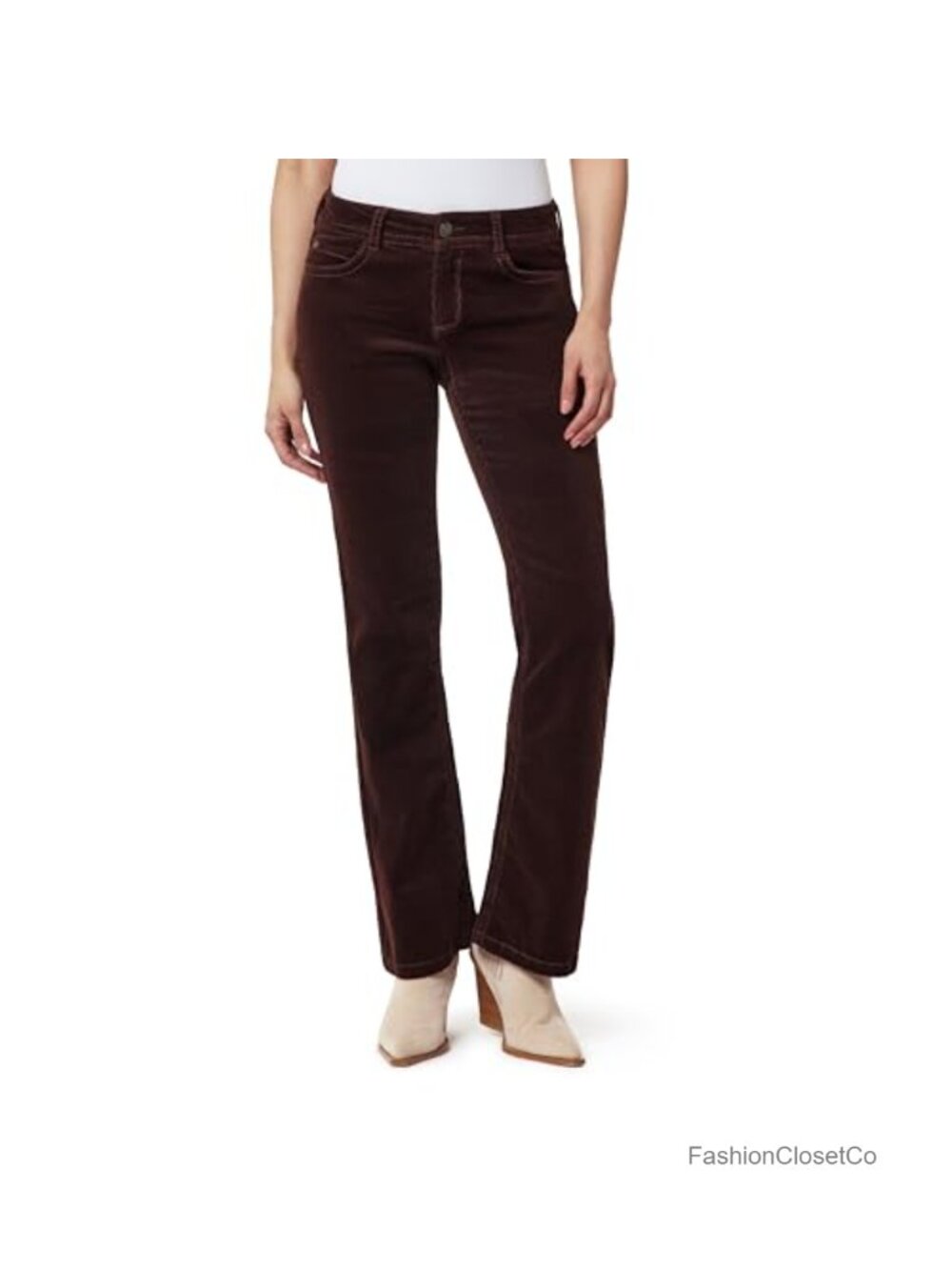 Luscious Curvy Feisty Low Rise Slim Flare Corduroy Pants Low Rise Flared